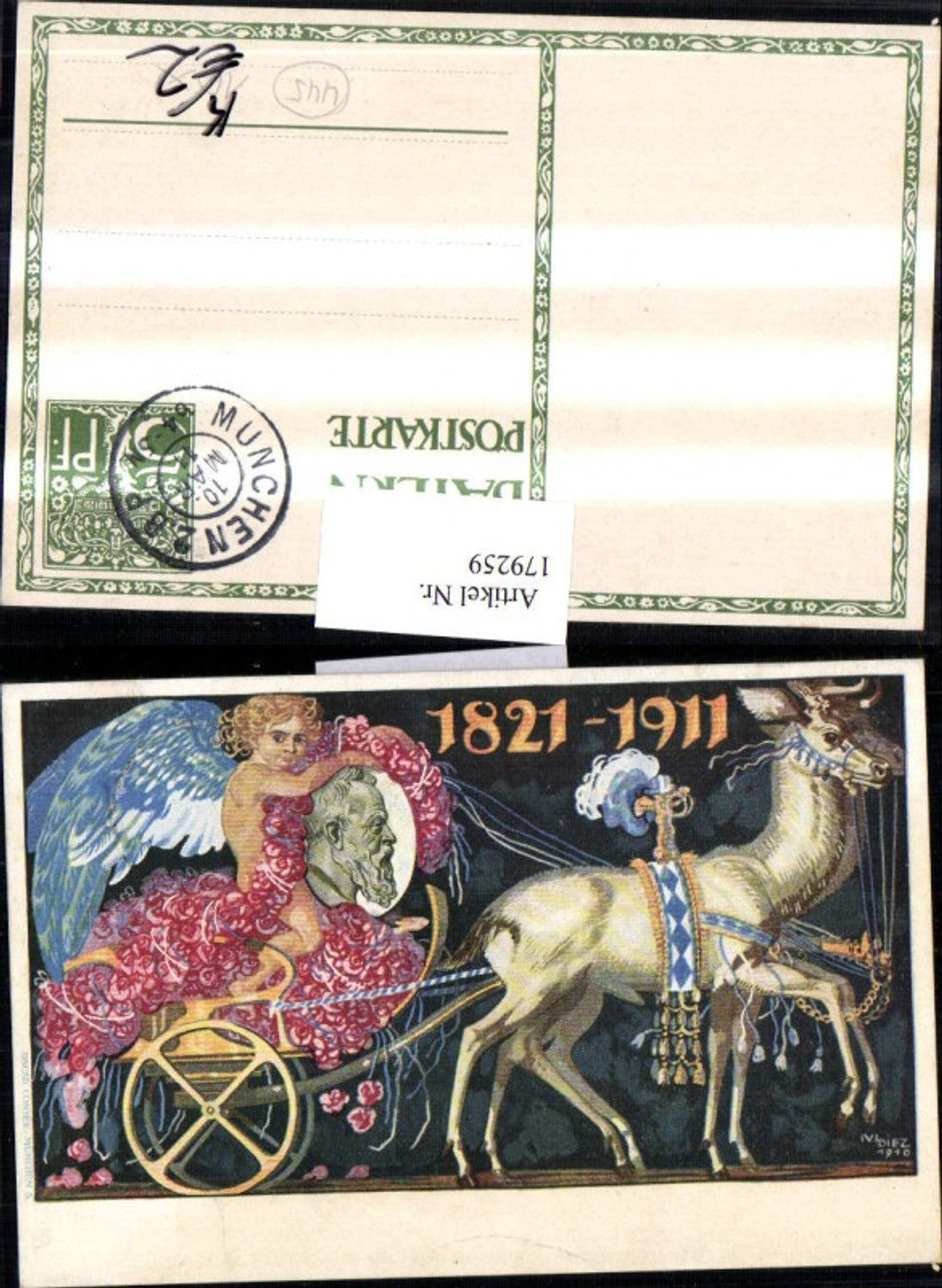 179259,Künstler AK Ivi Diez Ganzsache Königreich Bayern