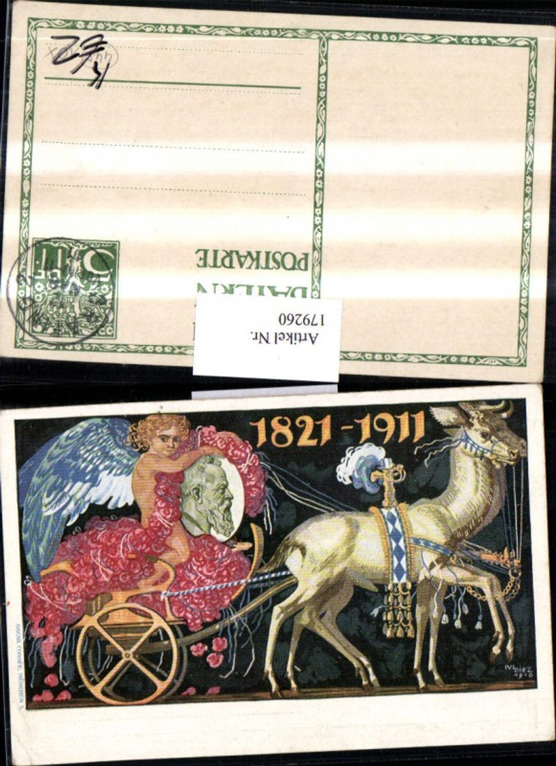 179260,Künstler AK Ivi Diez Ganzsache Königreich Bayern