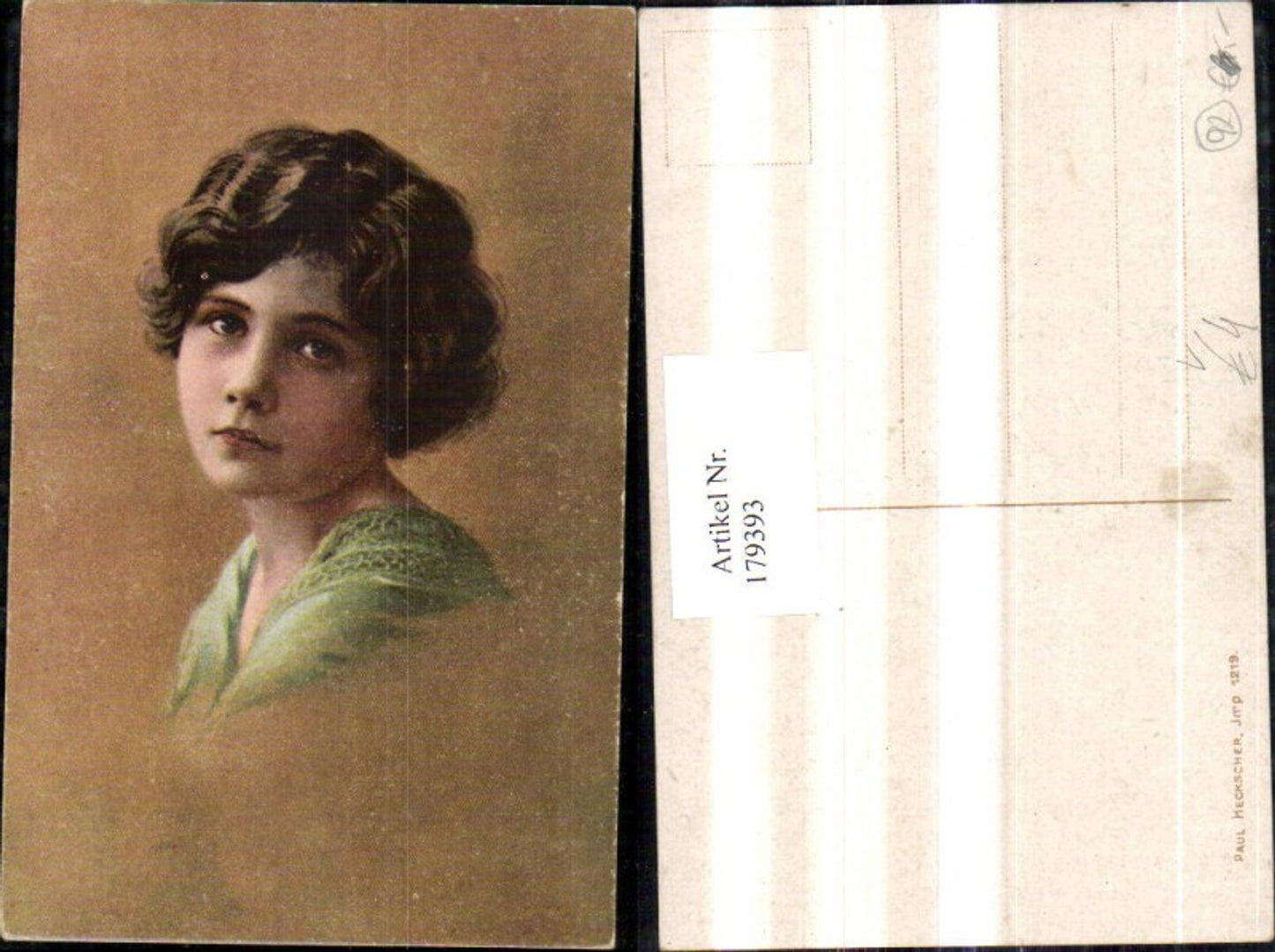 179393,Kinder Mädchen Portrait pub Paul Heckscher 1219