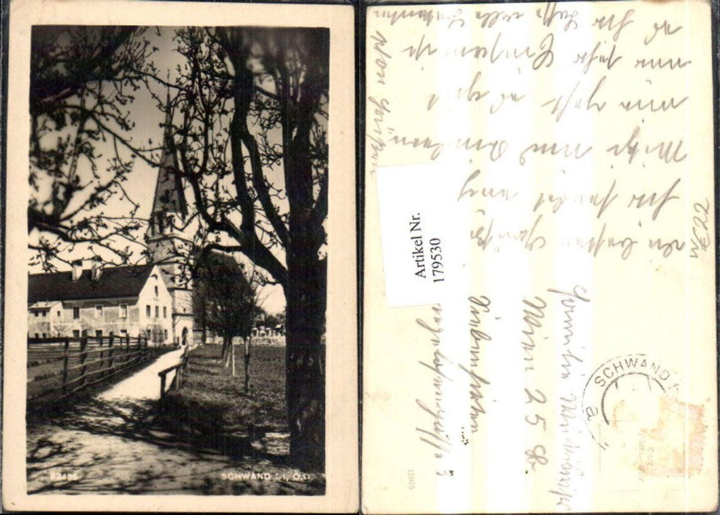 179530, Schwand i Innkreis Photo Ak Church Street