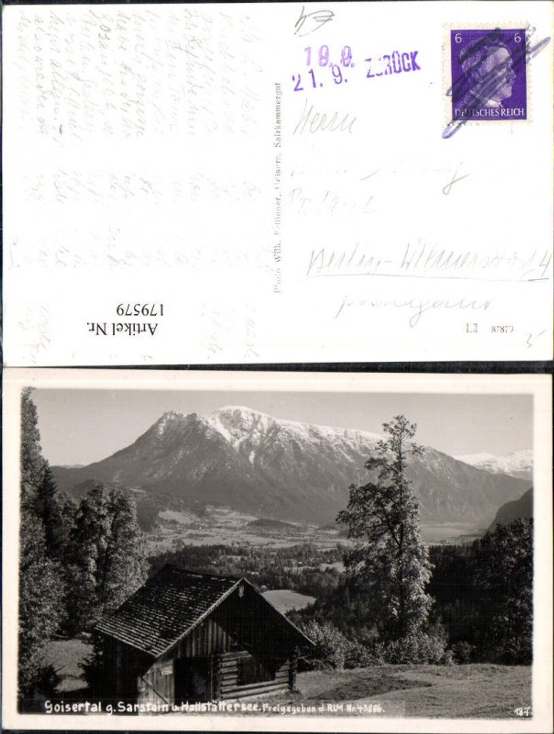 179579,Goisertal g. Sarstein Hallstättersee Foto Ak