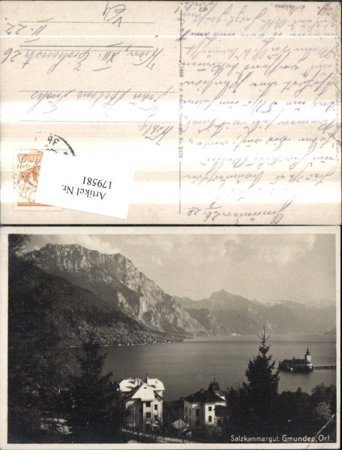 179581,Gmunden Schloss Ort Salzkammergut pub F. E. Brandt 5432