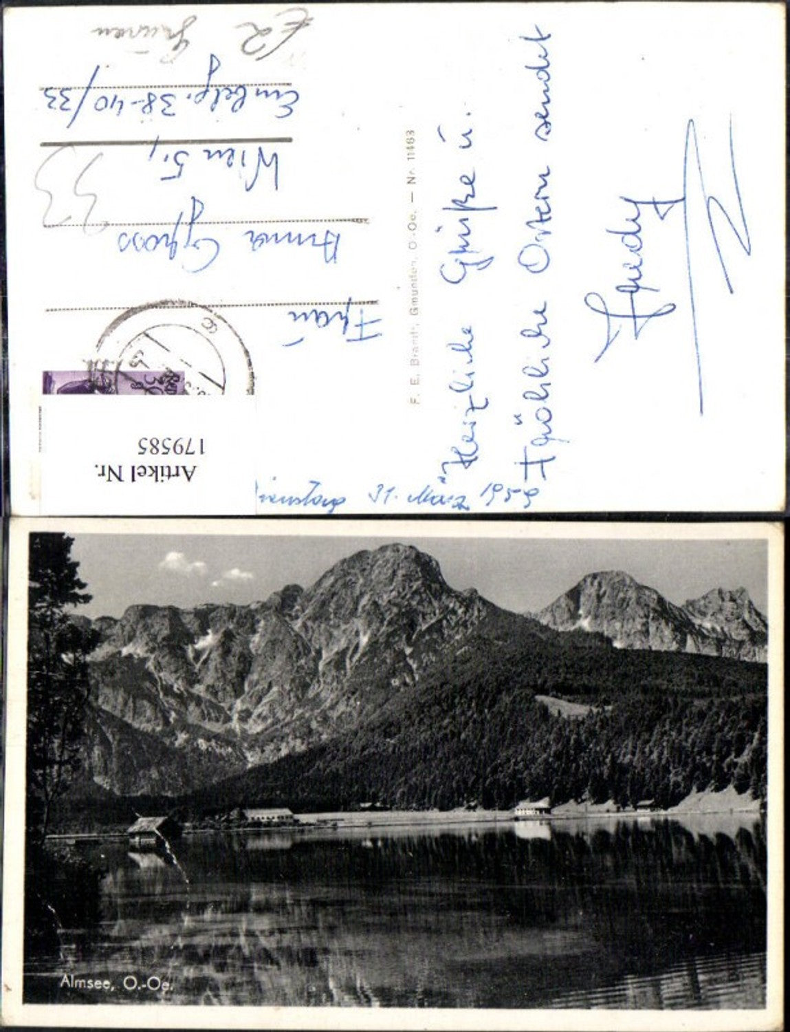 179585,Almsee Grünau Almtal pub F. E. Brandt 11463