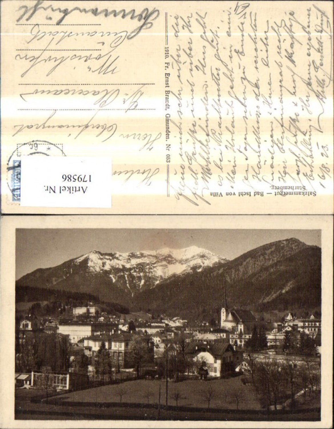 179586,Salzkammergut Bad Ischl v. Villa Starhemberg Teilansicht
