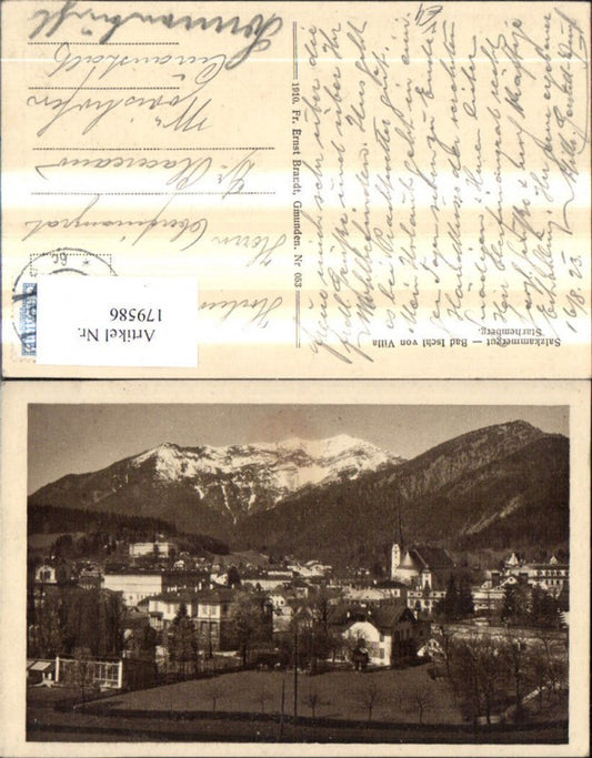 179586,Salzkammergut Bad Ischl v. Villa Starhemberg Teilansicht