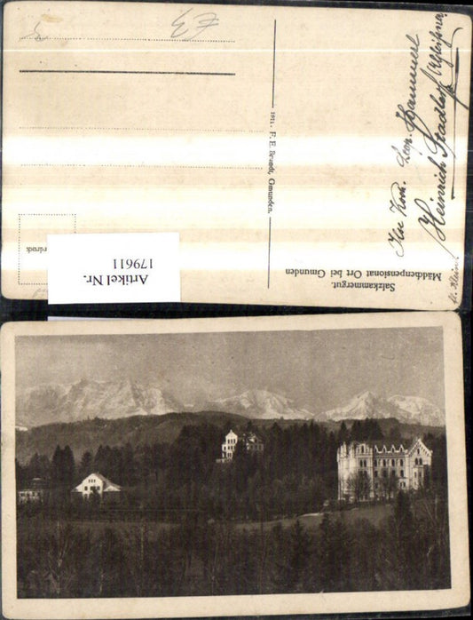 179611,Salzkammergut Mädchenpensionat Ort b. Gmunden pub Brandt