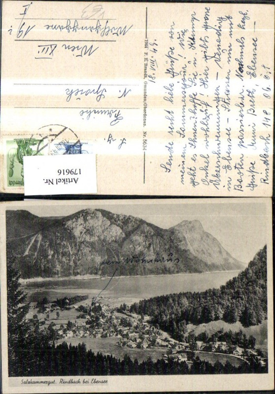 179616,Salzkammergut Rindbach b. Ebensee Totale pub Brandt 5634