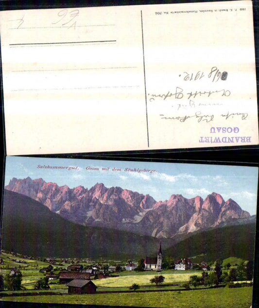 179630,Salzkammergut Gosau m. d. Stuhlgebirge Totale pub Brandt 204