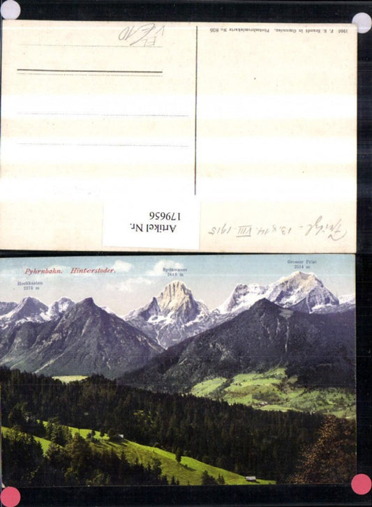 179656,Phyrnbahn Hinterstoder Hochkasten Spitzmauer Großer Priel Eisenbahnlinie pub Brandt 805