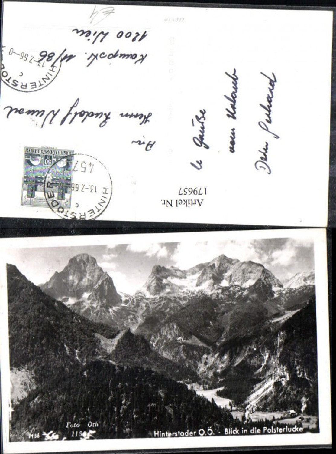 179657,Hinterstoder Blick i. d. Polsterlucke pub Oth 1156