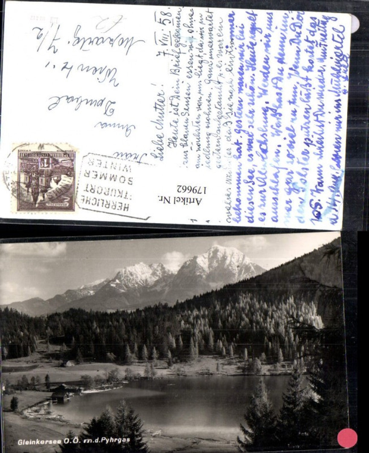 179662,Gleinkersee b. Windischgarsten m. d. Pyhrgas