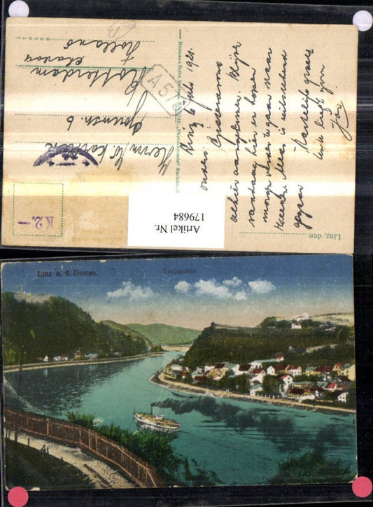 179684,Linz a. d. Donau Donaupartie Dampfschiff
