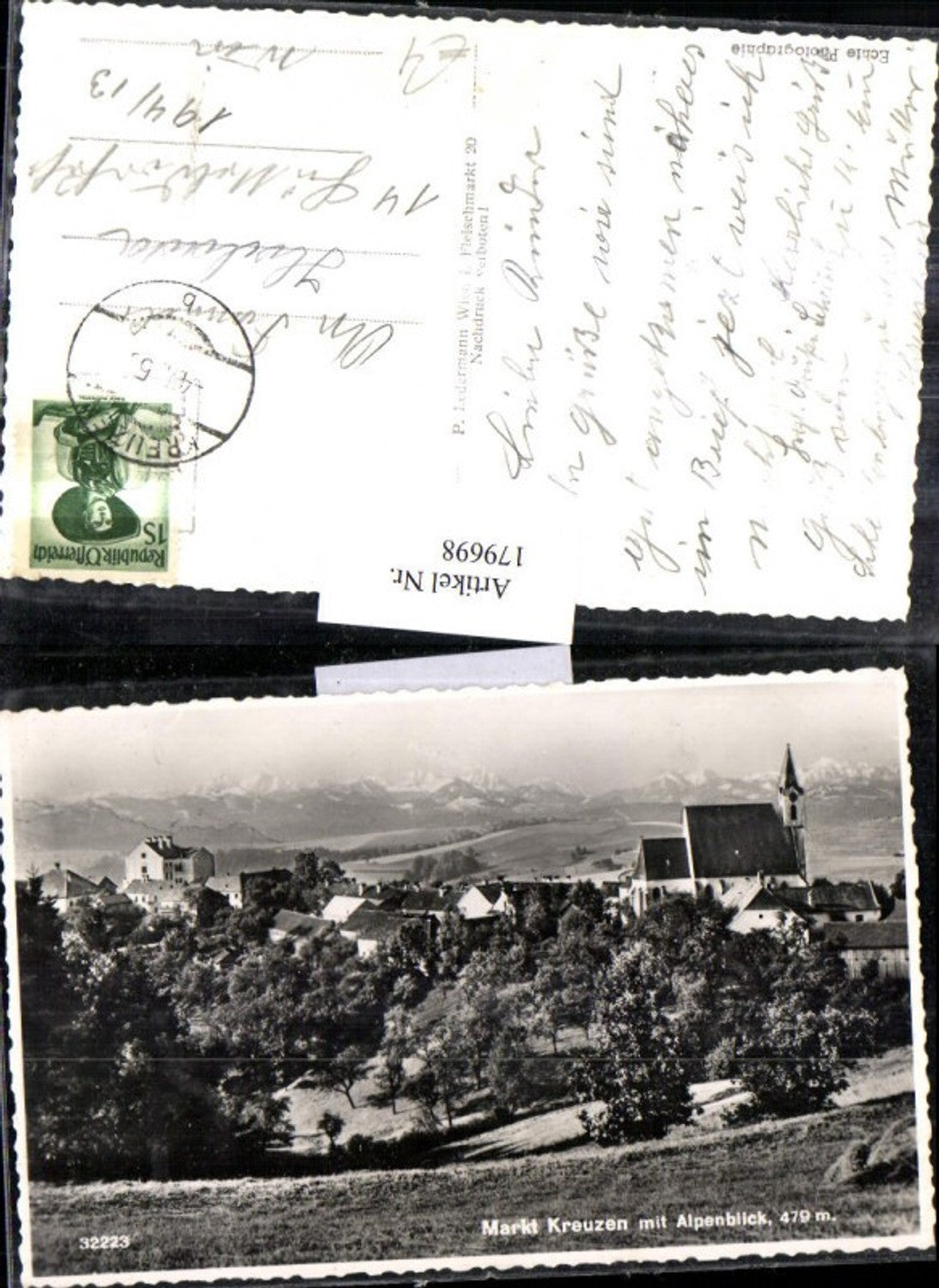 179698,Markt Kreuzen m. Alpenblick Totale