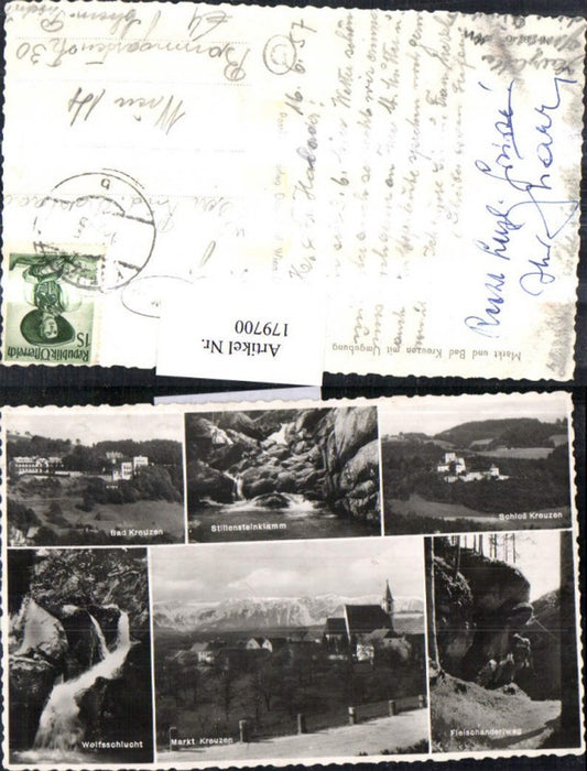 179700,Markt Kreuzen Bad Kreuzen Stillensteinklamm Schloss Fleischanderlweg Wolfsschlucht Mehrbildkarte