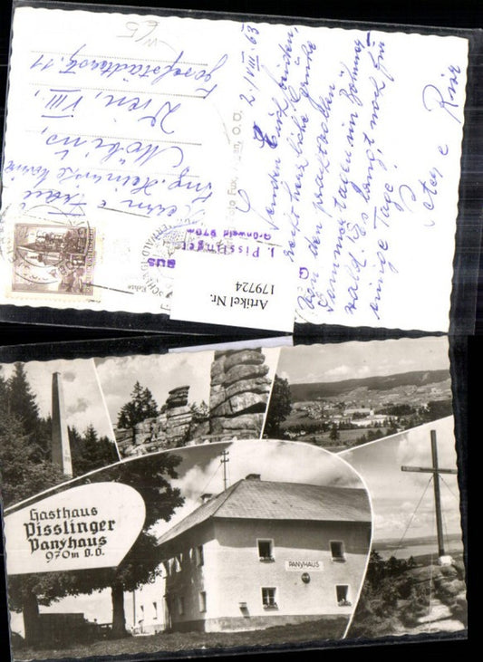 179724, Gasthaus Pisslinger Panyhaus near Aigen Totale Kreuz multi-view postcard