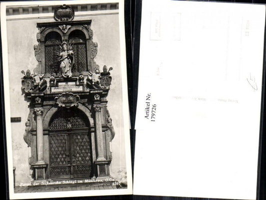 179726, Portal of the Collegiate Church of Schlägl in the Mühlkreis, detail view