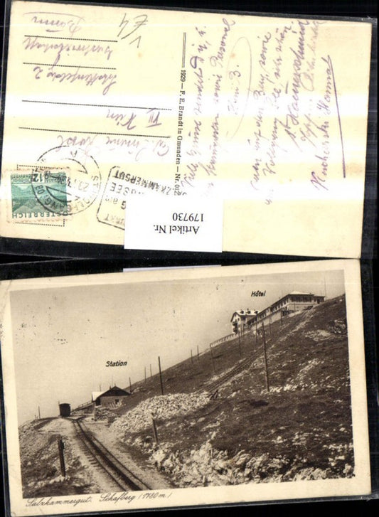 179730,Salzkammergut Schafberg b. St. Wolfgang Station Hotel Eisenbahnlinie pub Brandt 0127