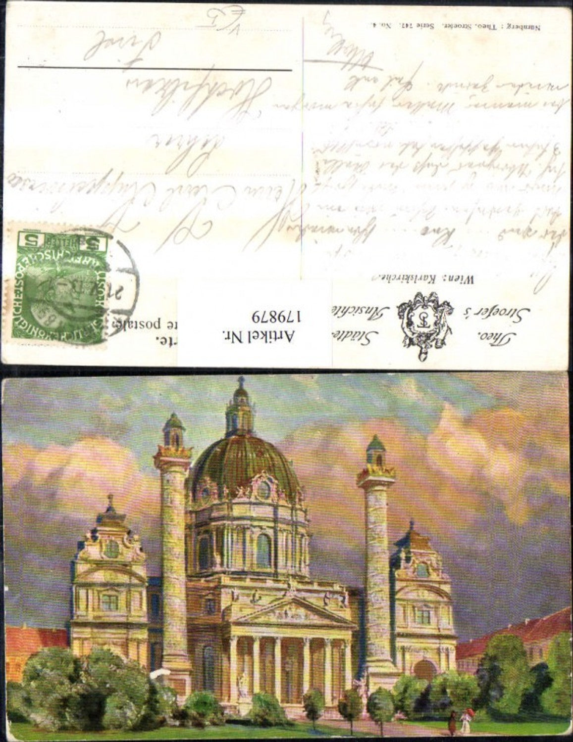 179879,Theo Stroefer Verlag 747/4 Karlskirche in Wien
