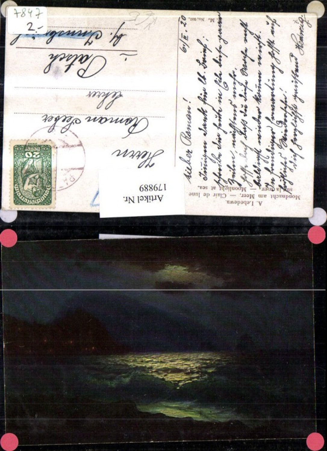 179889,Theo Stroefer Verlag 207 A. Lebedewa Mondnacht am Meer