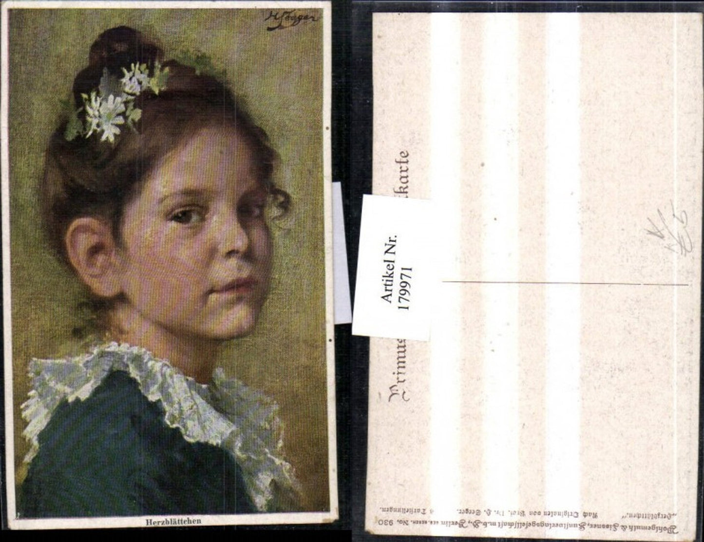 179971,Primus AK 930 H. Seeger Herzblättchen Mädchen Portrait