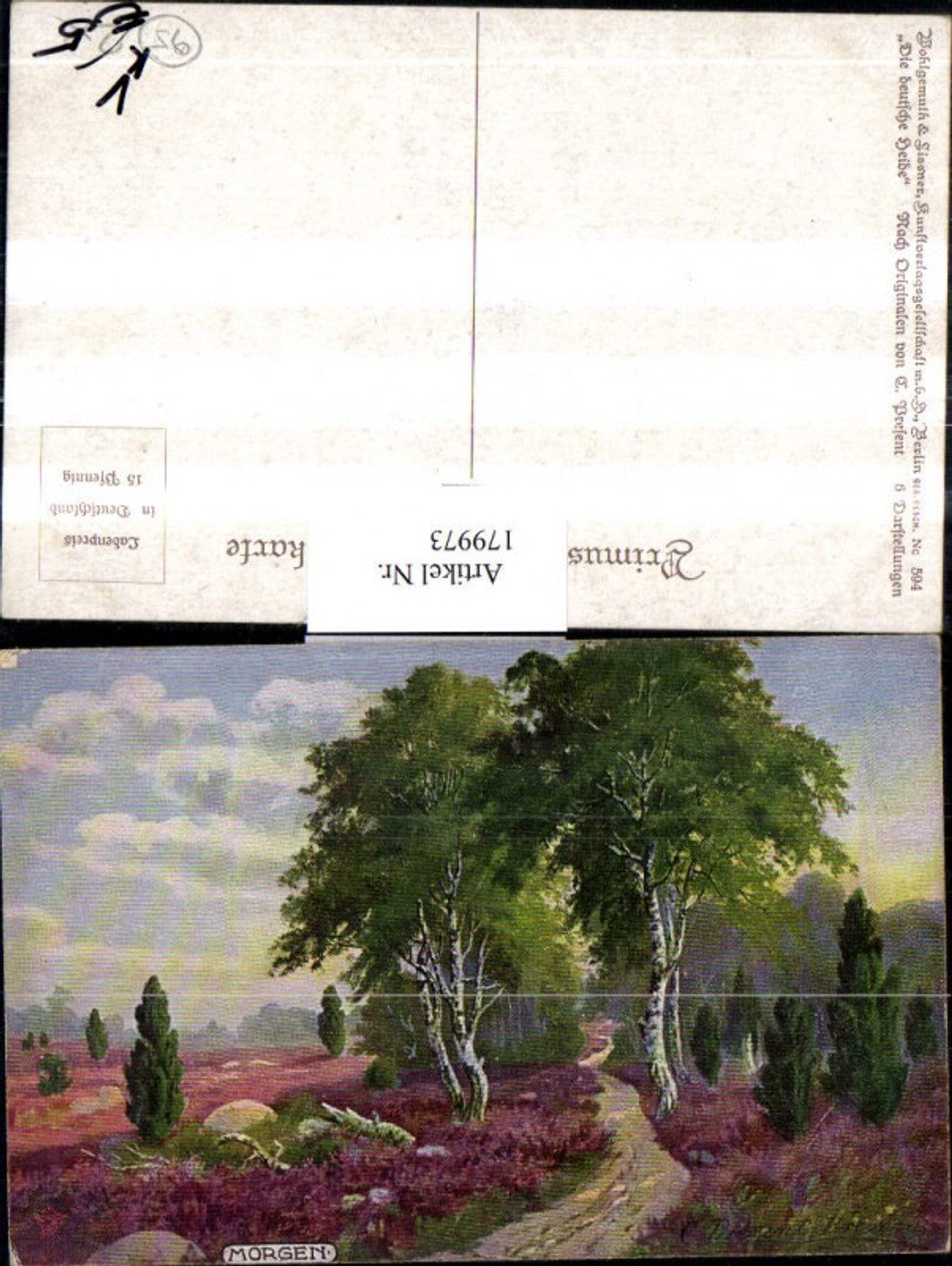 179973,Primus AK 594 C. Present Die deutsche Heide Morgen Landschaft