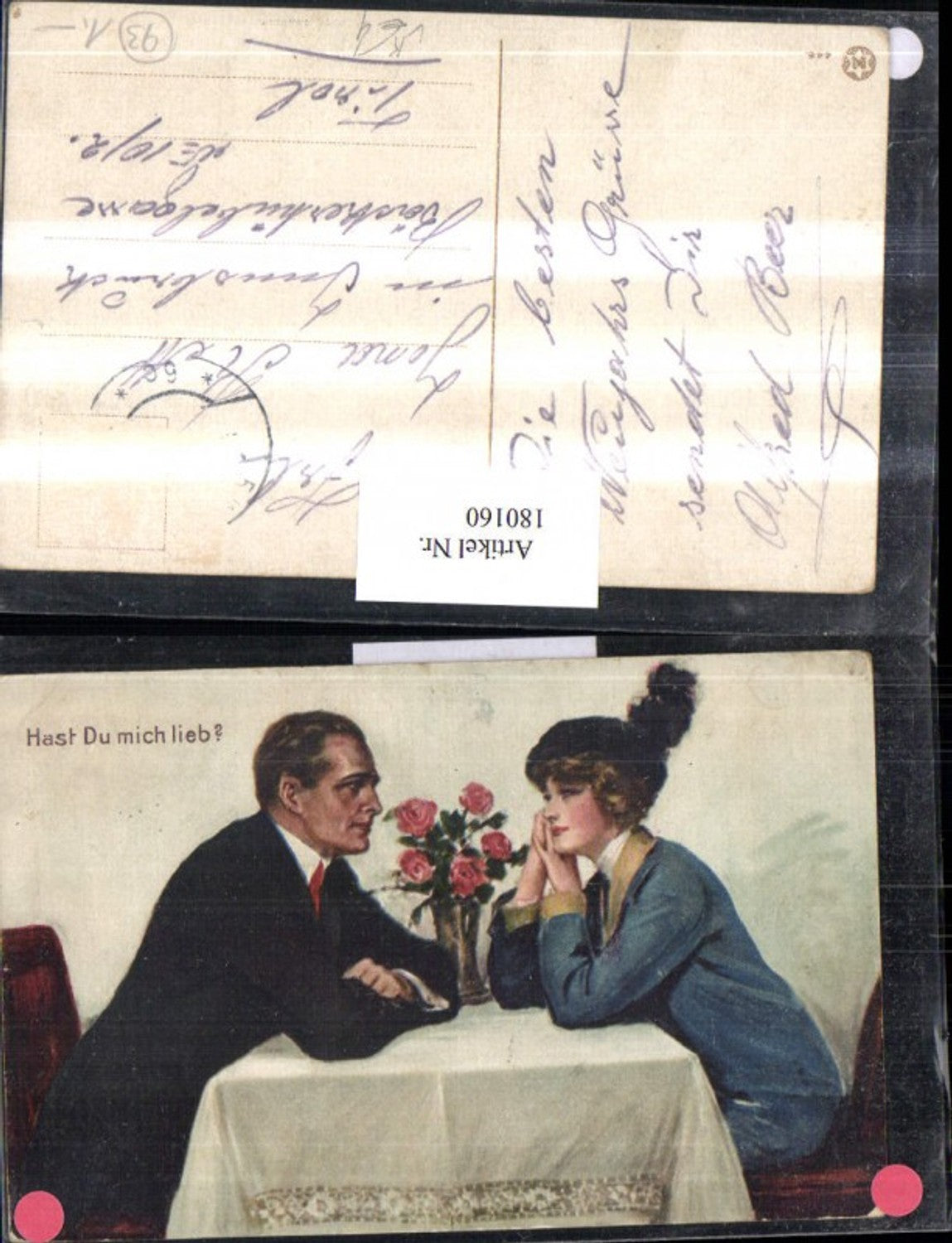 180160,Liebe Künstler AK Liebespaar am Tisch Rosen Vase pub Novolito 446
