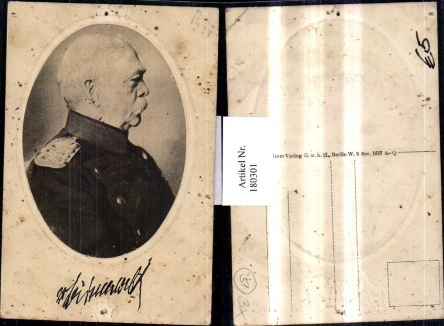 180301,Präge AK Otto v. Bismarck Portrait