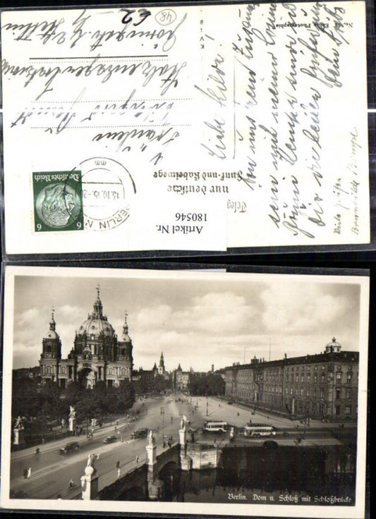 180546,Berlin Dom u. Schloss m. Schlossbrücke Brücke Straßenansicht