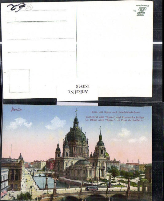 180548,Berlin Dom m. Spree u. Friedrichsbrücke Brücke