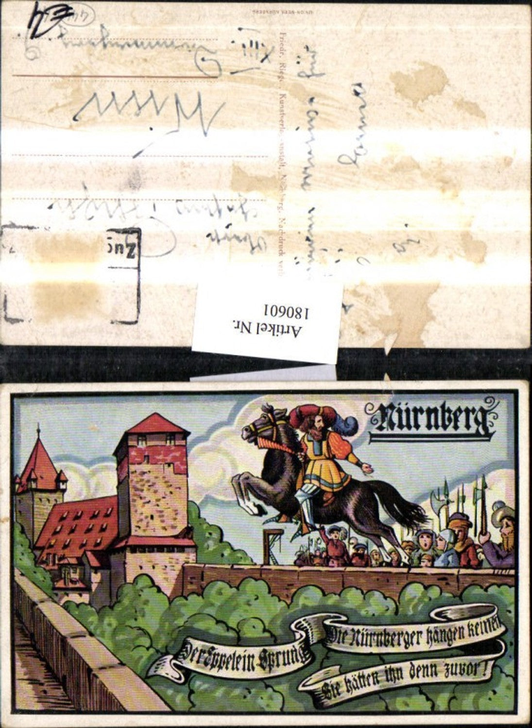 180601,Nürnberg Eppelein Sprung Burg Pferd Leute