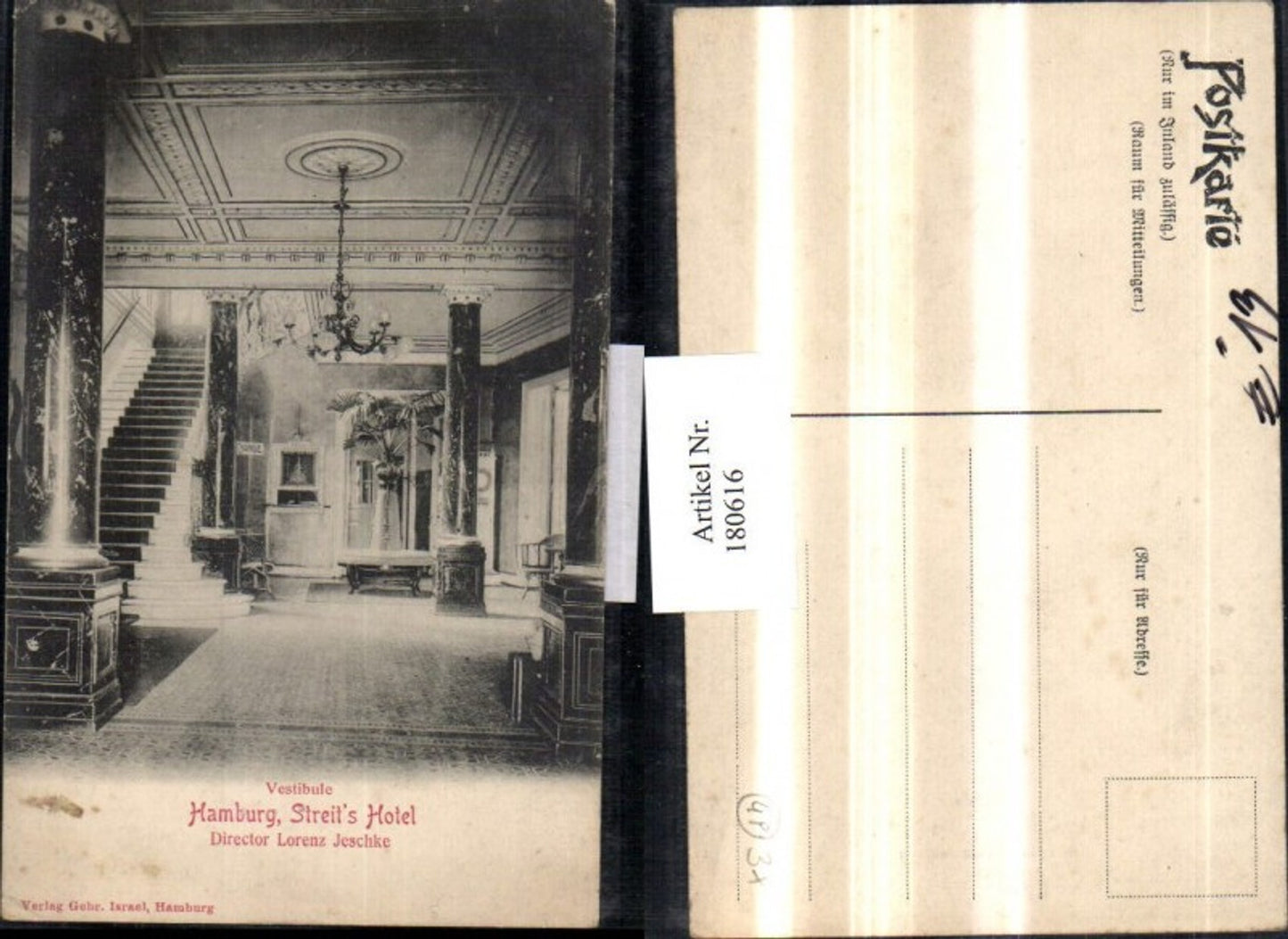 180616,Hamburg Streits Hotel Vestibule Director Lorenz Jeschke Innenansicht