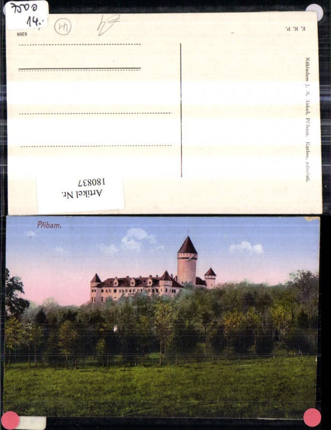 180837,Mittelböhmen Pribam Schloss Burg