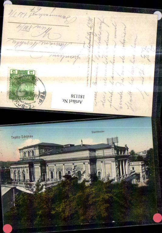 181138,Aussig Usti nad Labem Teplitz Teplice Schönau Stadttheater Theater