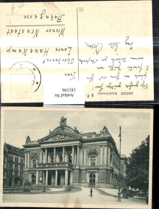 181196,Südmähren Brünn Brno Stadttheater Theater