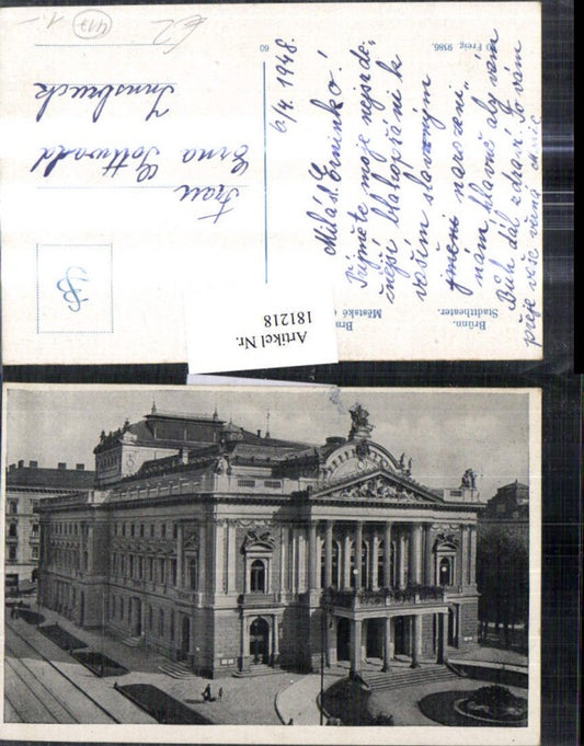 181218,Südmähren Brünn Brno Stadttheater Theater