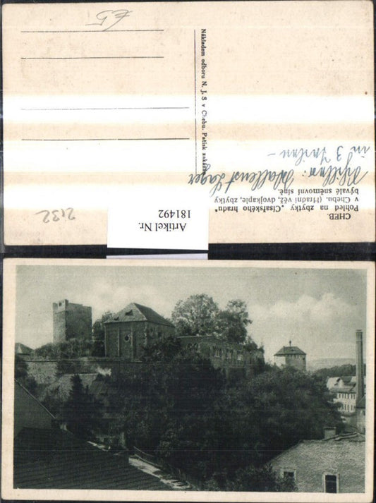 181492,Karlsbad Eger Cheb Burg Pohled na zbytky Cisarskeho hradu v Chebu