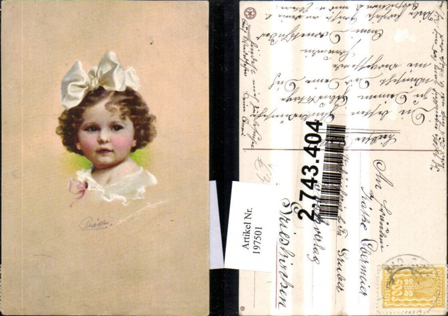 197501,Mädchen m. Masche Schleife Kopf Portrait pub Novolito