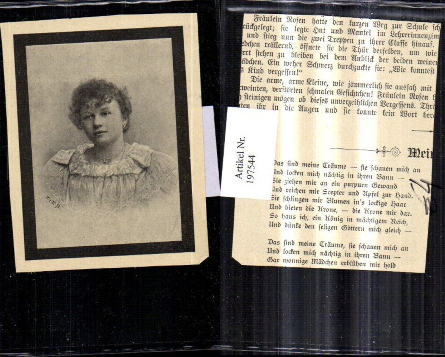 197544,Zeitungsausschnitt Wärterin Albine Pecha Portrait