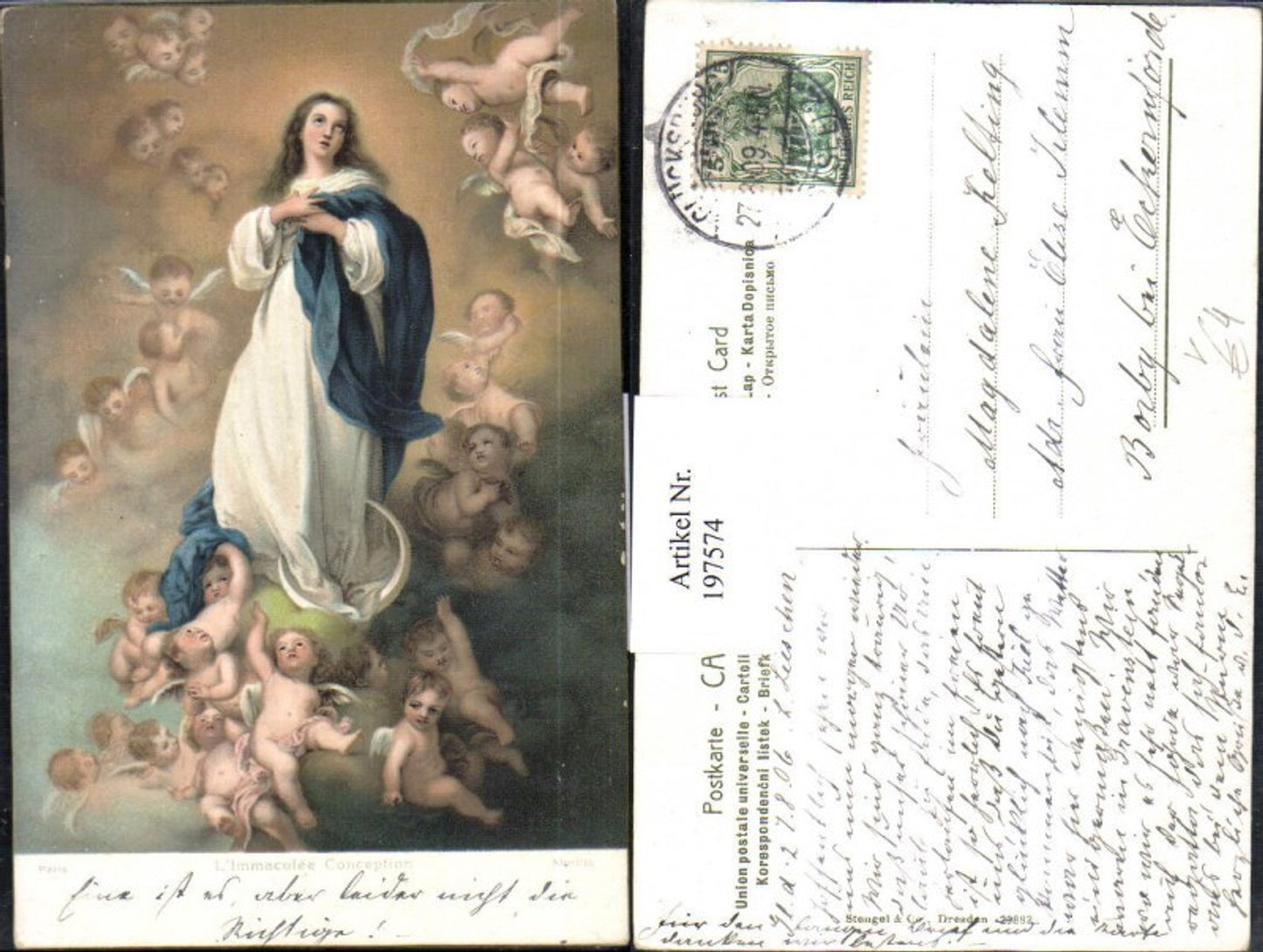 197574,Stengel & Co 29882 L'Immaculee conception unbefleckte Empfängnis Engel