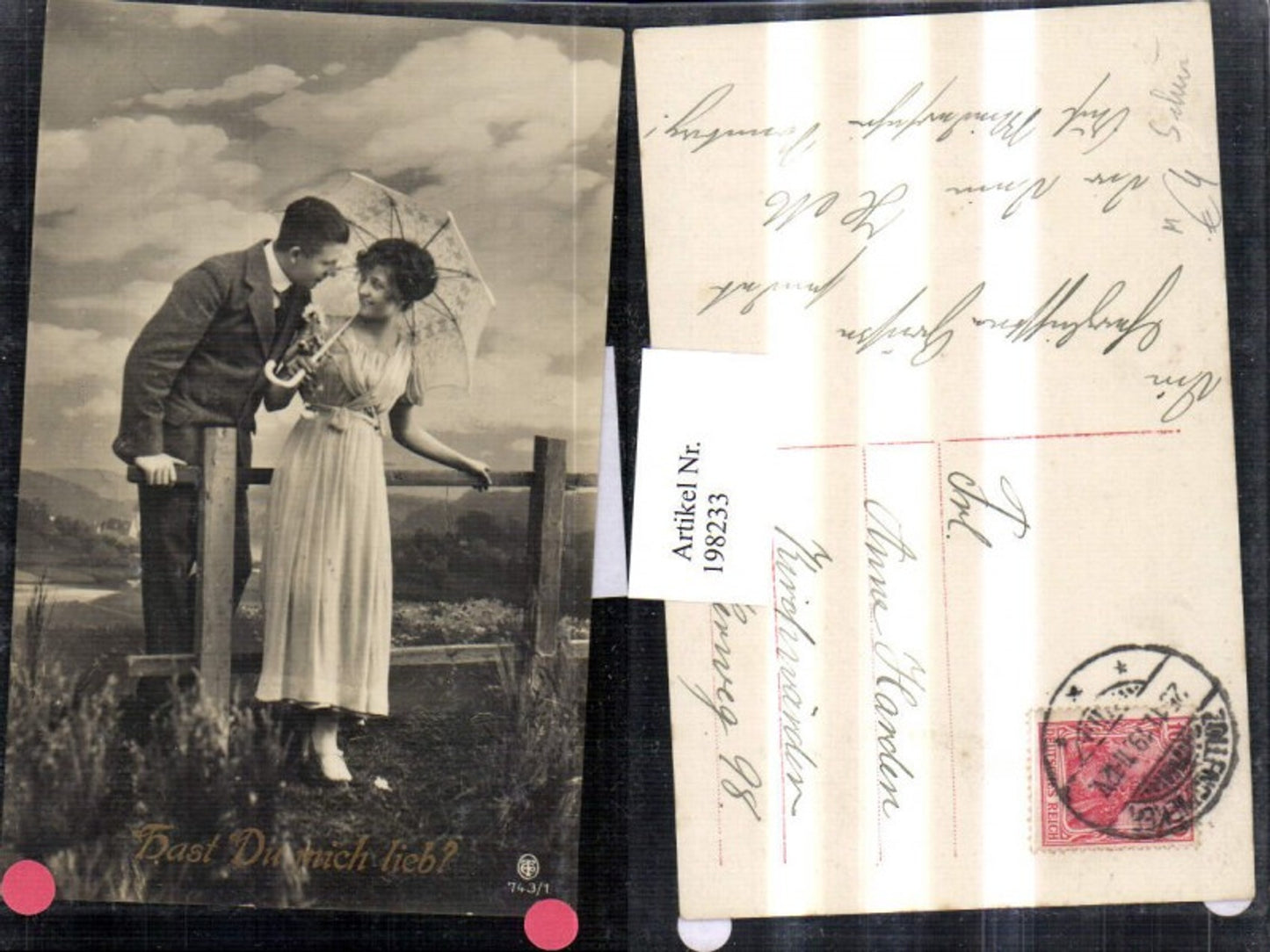 198233,Hast du mich lieb? Liebe Liebespaar Schirm