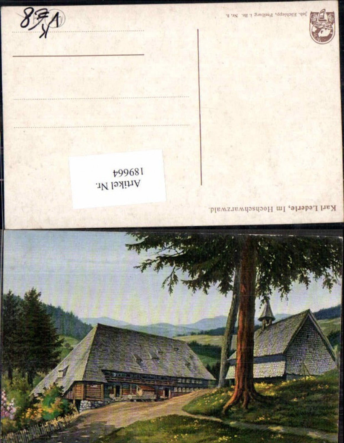 189664,Künstler AK Karl Lederle Im Hochschwarzwald Schwarzwald pub Elchlepp Freiburg Breisgau