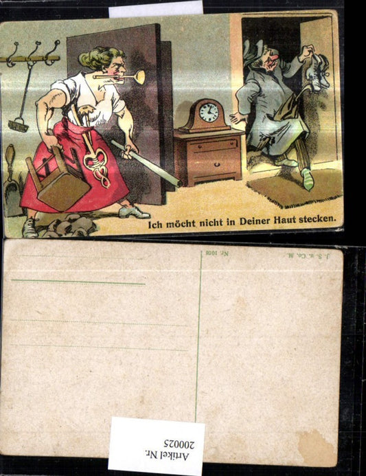 200025,Scherz Humor Ich möcht nicht in deiner Haut stecken betrunkener Mann wütende Frau