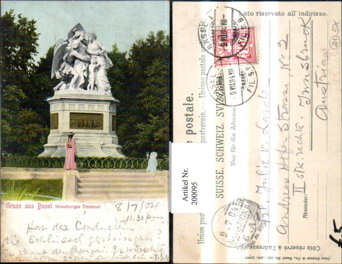 200095,Basel Strassburger Denkmal