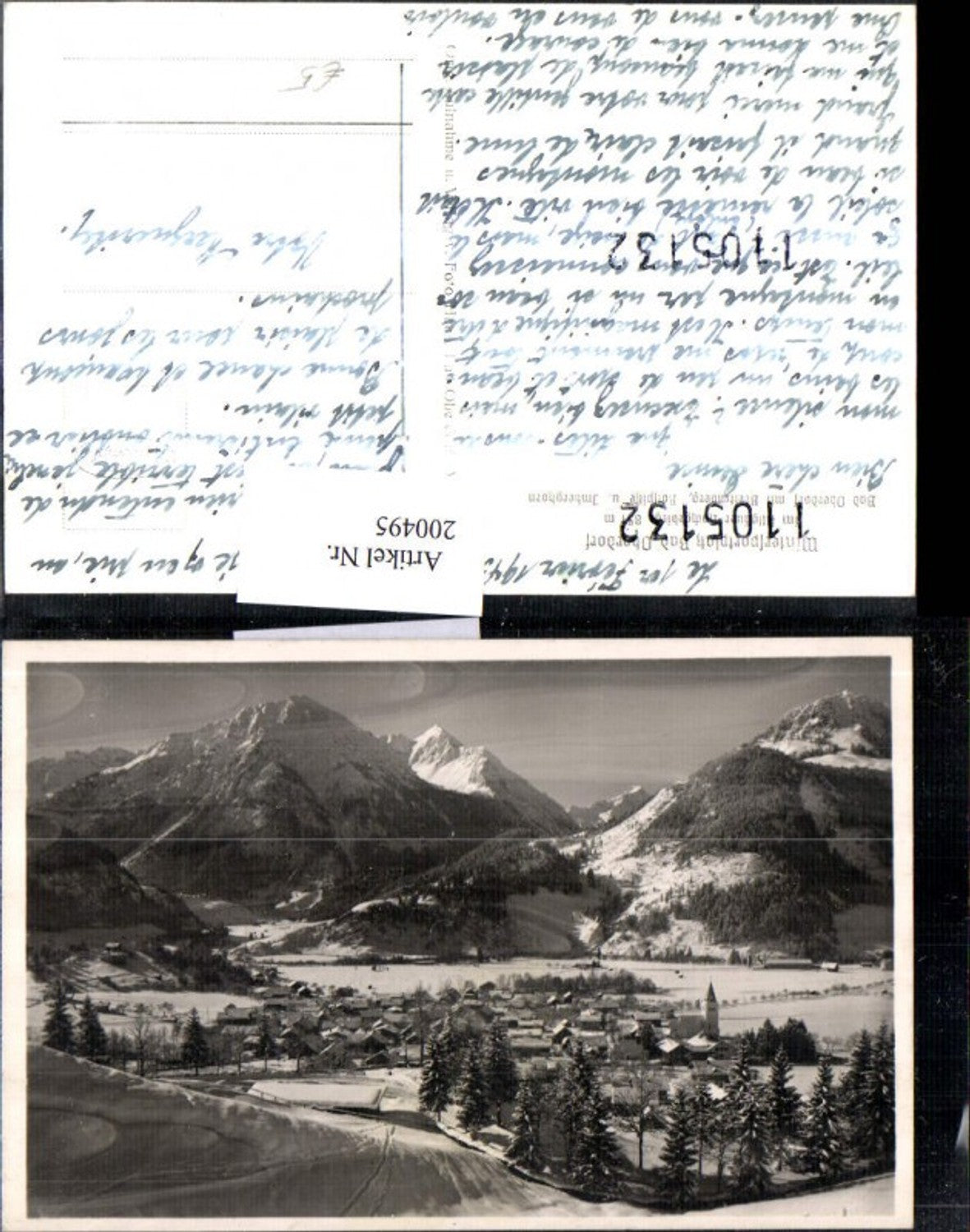 200495,Bad Oberdorf i. Allgäuer Hochgebirge m. Breitenberg Rotspitze u. Imberghorn Totale