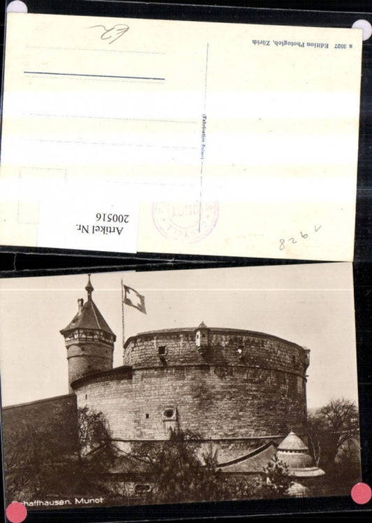 200516,Schaffhausen Munot Burg Schweizer Falgge Kt Schaffhausen