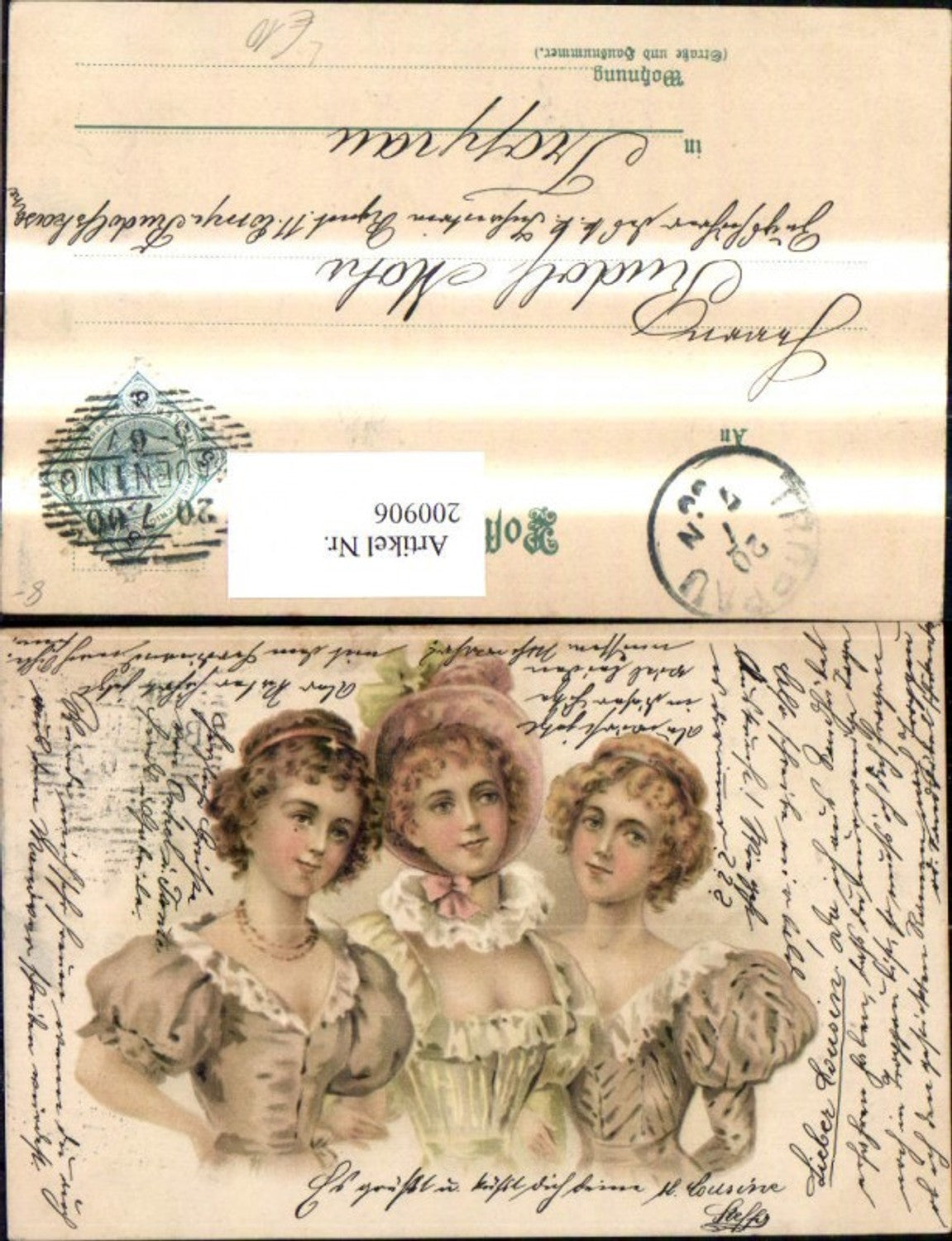 200906,Frau Frauen Litho Kleider Hut