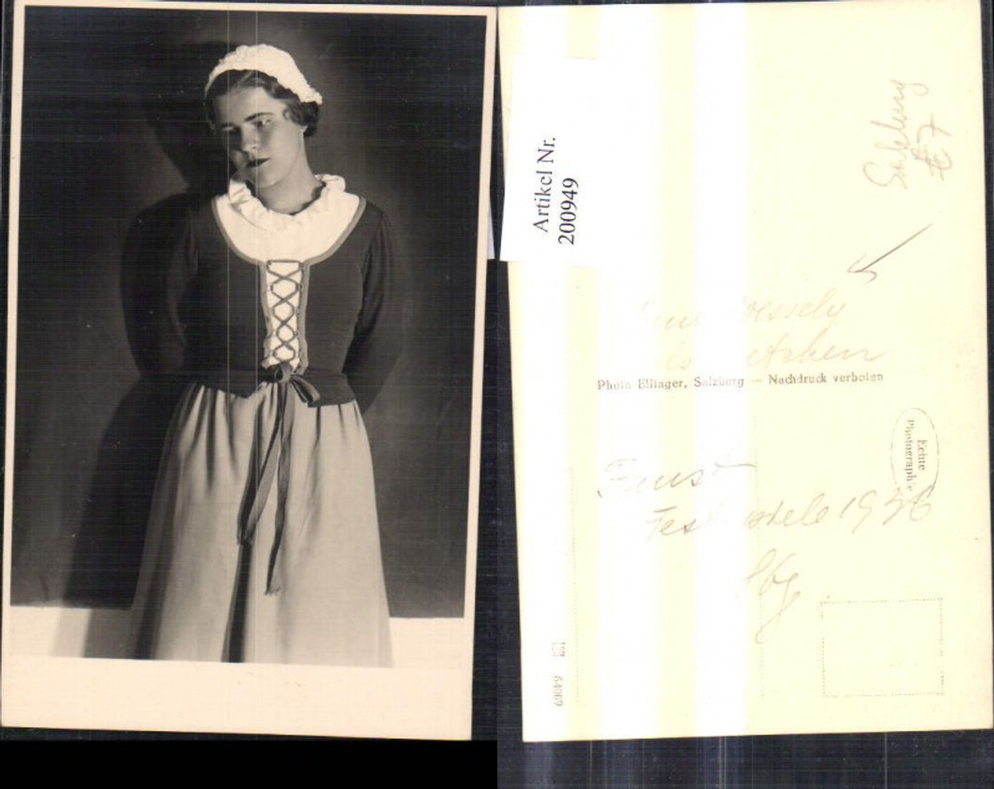 200949,Paula Wesely als Gretchen Salzburg 1936Foto Ak