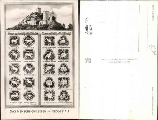 201628,Thüringen Wartburg Menschliche Leben i. Tiergestalt