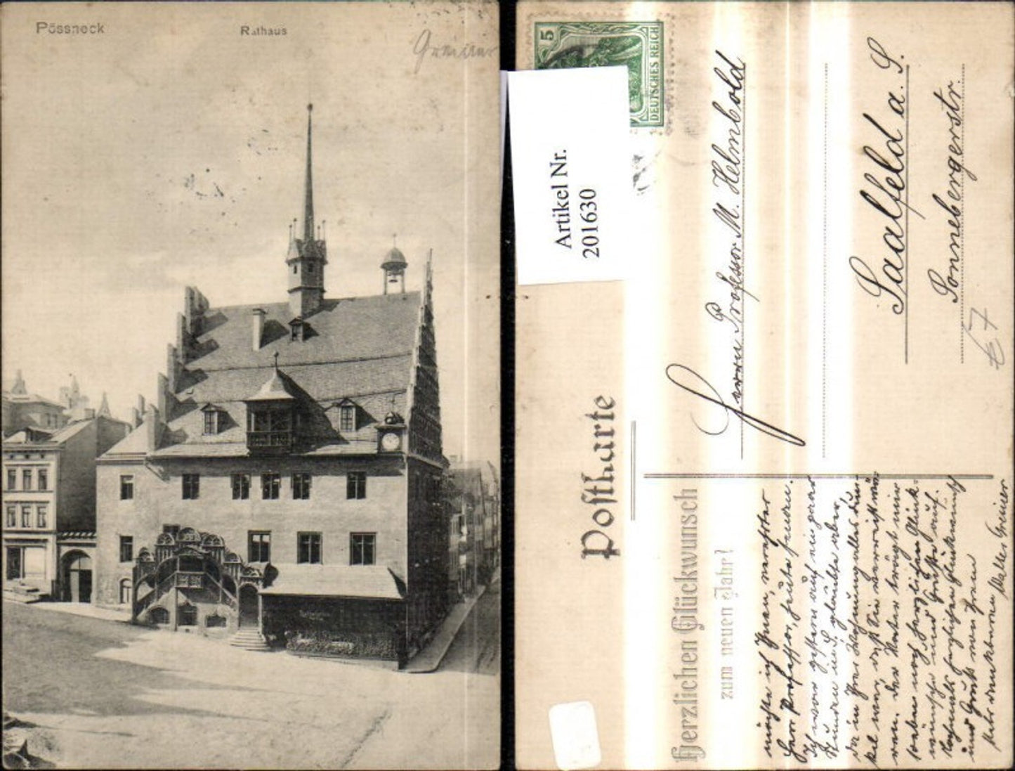 201630, Pössneck in the Saale-Orla district, town hall