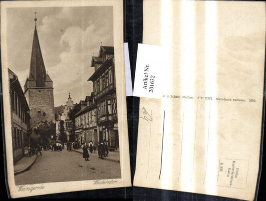 201632,Wernigerode b. Harz Westerntor Straßenansicht Turm